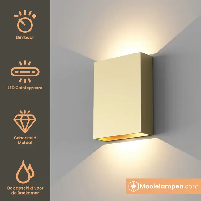 Artdelight Dali Wandlamp Memphis - Goud