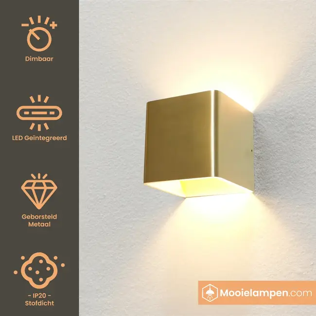 Artdelight Dali Wandlamp Fulda - Goud