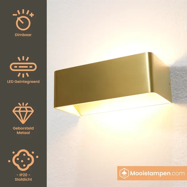 Artdelight Dali Wandlamp Mainz - Goud