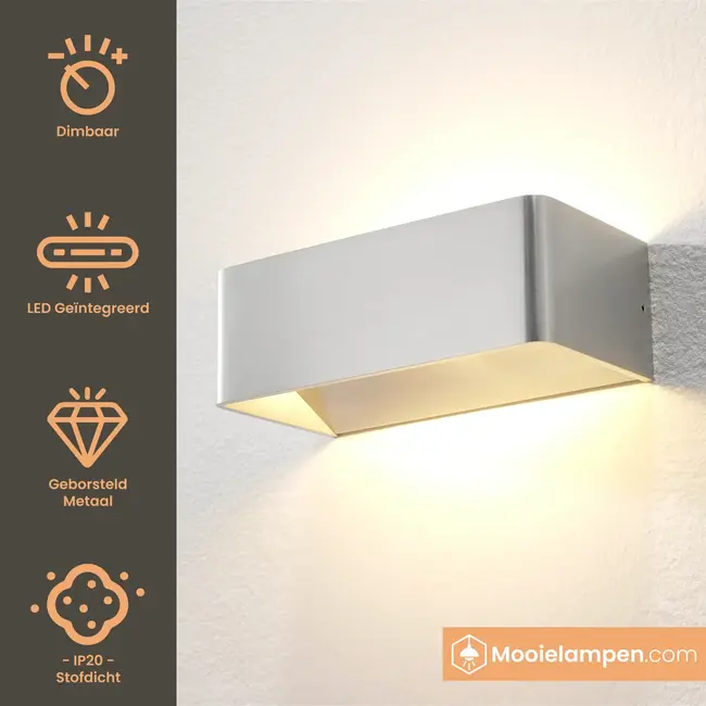 Artdelight Dali Wandlamp Mainz - Aluminium