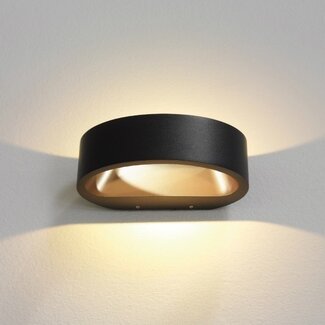 Artdelight Dali Wandlamp Sharp - Zwart/Mat Goud