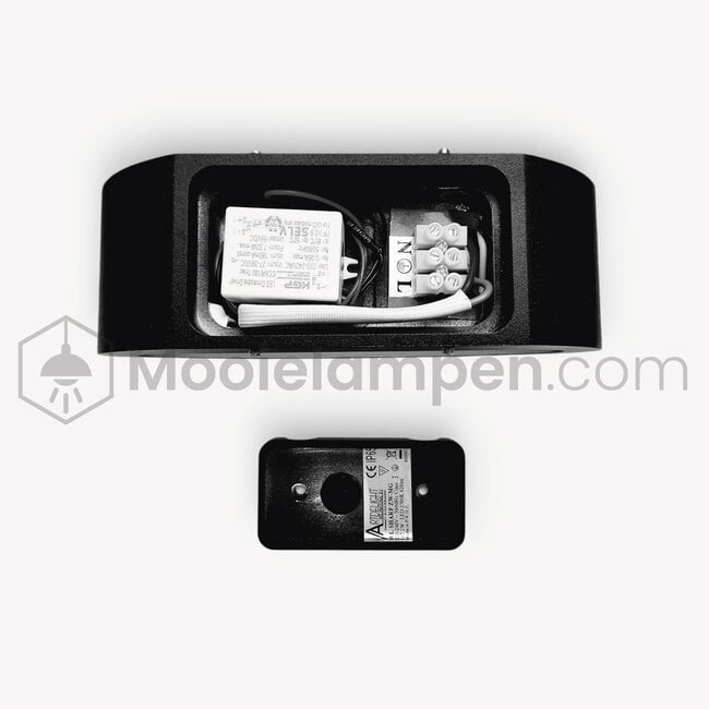 Artdelight Dali Wandlamp Sharp - Zwart/Mat Goud