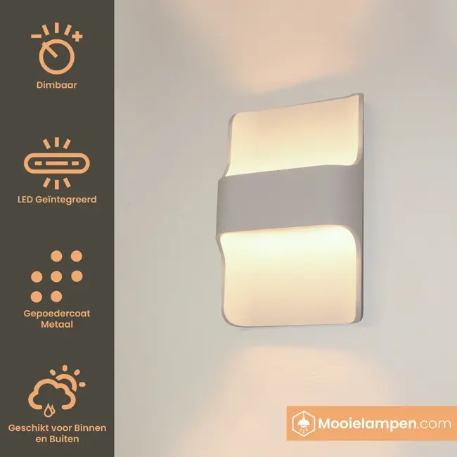 Artdelight Dali Wandlamp Dallas - Wit