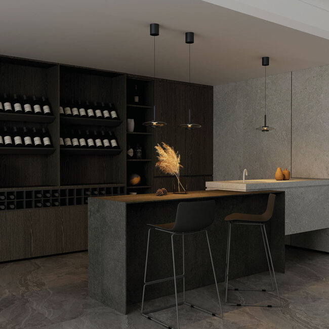 Artdelight Dali Hanglamp Madison - Zwart/Smoke