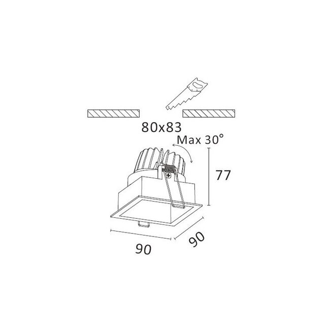 Artdelight Dali Inbouwspot Vibs - Wit