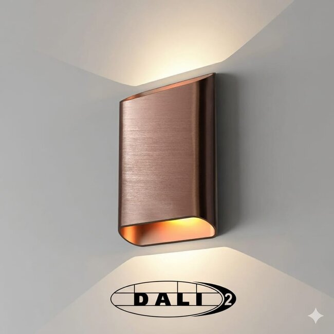 Artdelight Dali Wandlamp Diaz L - Donker Brons