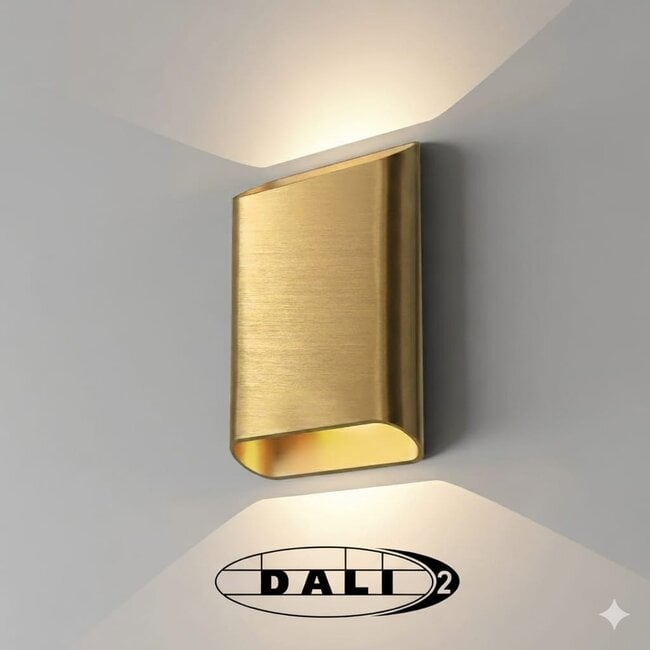 Artdelight Dali Wandlamp Diaz L - Warm Goud