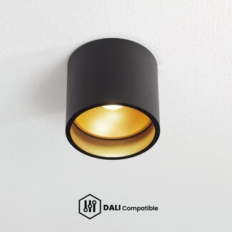 Artdelight Dali Plafondlamp Orleans - Zwart/Mat Goud