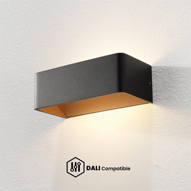 Artdelight Dali Wandlamp Mainz - Zwart/Koper