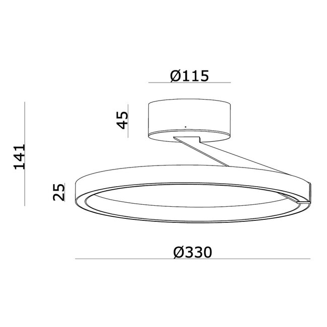 Artdelight Plafondlamp Oregon - Donker Brons