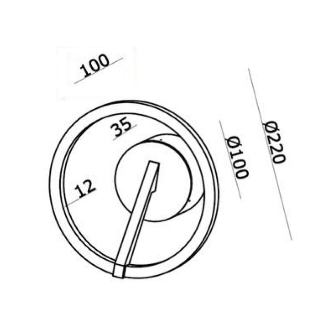 Artdelight Wandlamp Oregon - Donker Brons