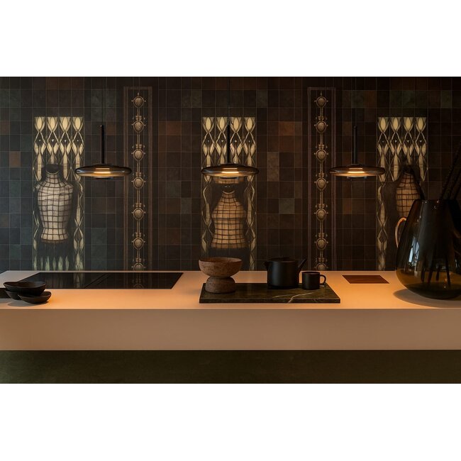 Artdelight Hanglamp Madison 3L - Zwart/Smoke