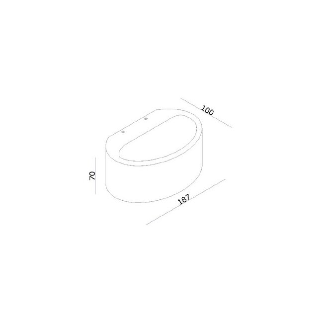 Artdelight DALI Wandlamp Sharp - Zwart/Mat Goud