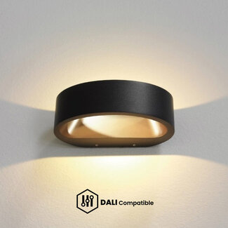 Artdelight Dali Wandlamp Sharp - Zwart/Mat Goud