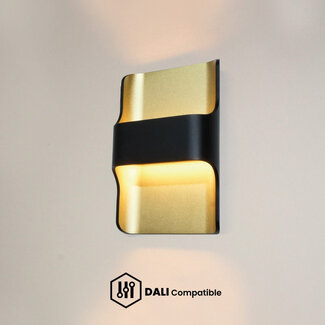 Artdelight Dali Wandlamp Dallas - Zwart/Mat Goud