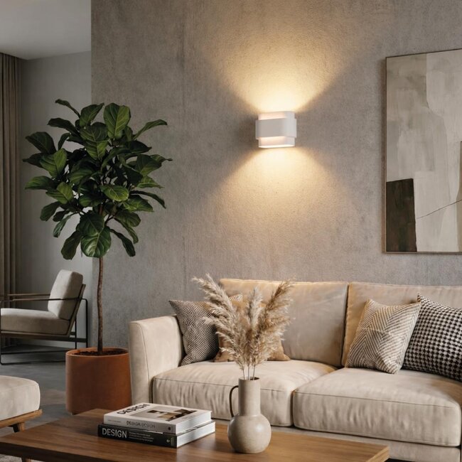 Artdelight Wandlamp Metz - Wit