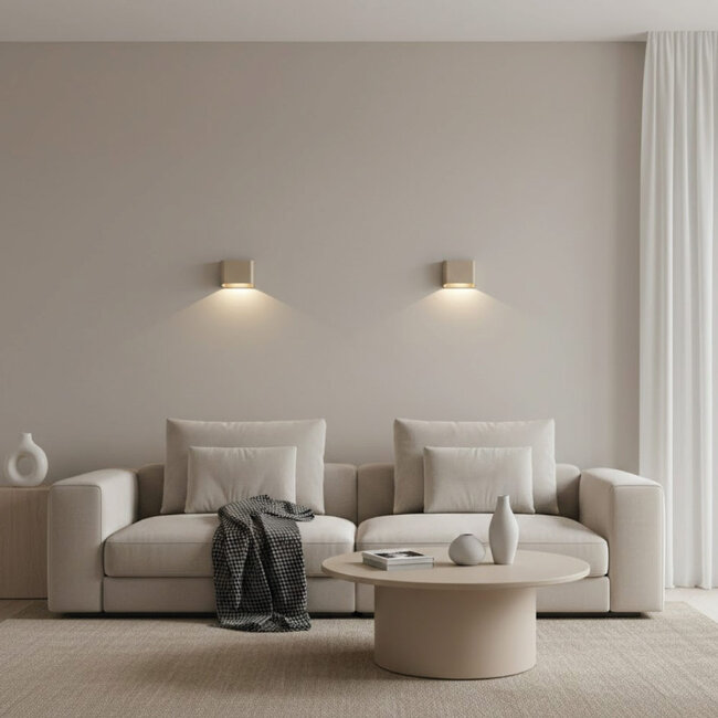 Artdelight Wandlamp Diaz 1L - Champagne