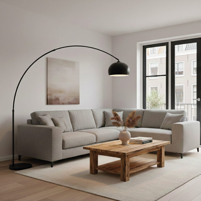 Artdelight Vloerlamp Bogota - Zwart