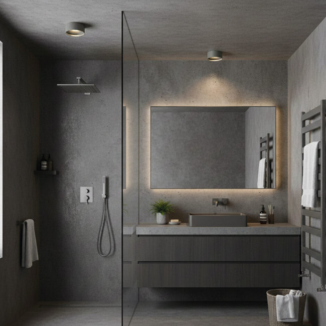 Artdelight Plafondlamp Oran - Staalgrijs