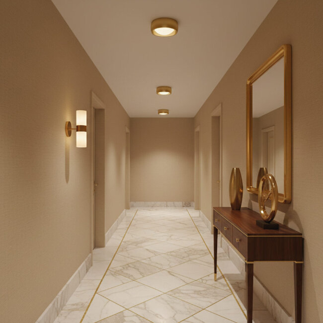 Artdelight Plafondlamp Montana - Goud