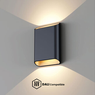 Artdelight DALI Wandlamp Diaz L - Zwart/Champagne