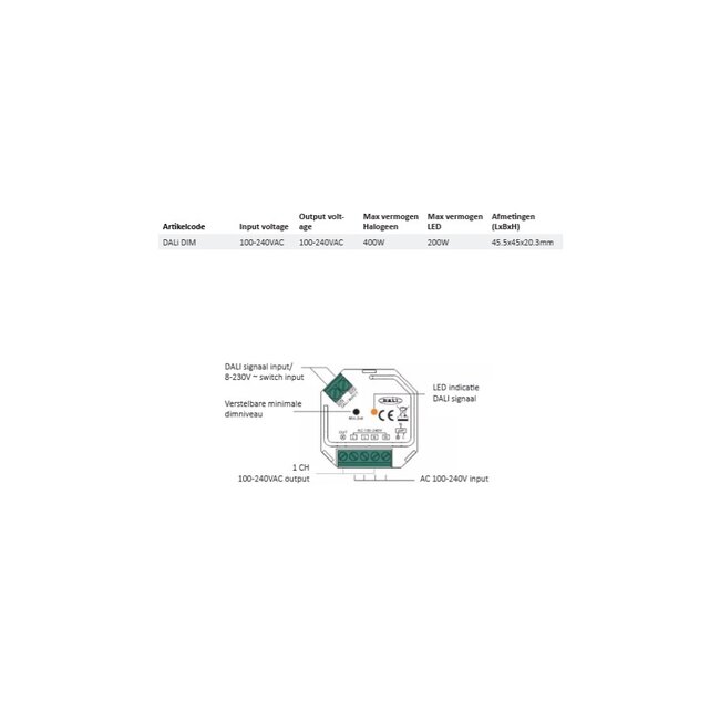 Artdelight DALI Dimmer