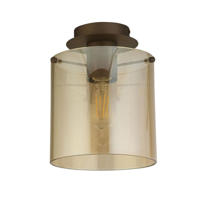 Searchlight Plafondlamp Sweden 1L - Amber