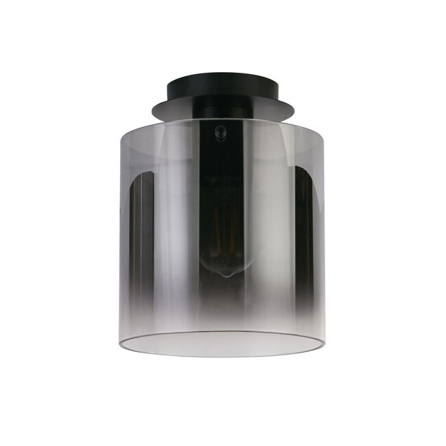 Searchlight Plafondlamp 1L Sweden - Rookglas