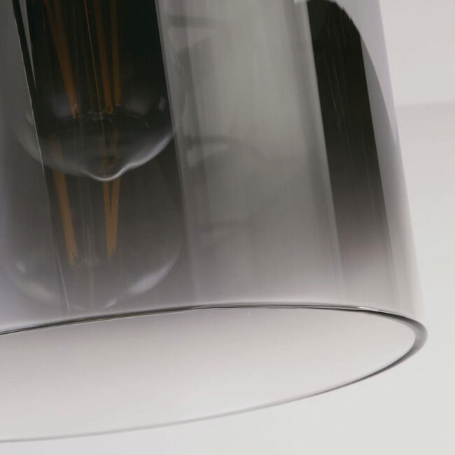 Searchlight Plafondlamp 1L Sweden - Rookglas