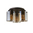 Searchlight Plafondlamp Sweden 3L - Rookglas