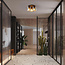 Searchlight Plafondlamp Sweden 3L - Rookglas