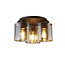 Searchlight Plafondlamp Sweden 3L - Rookglas