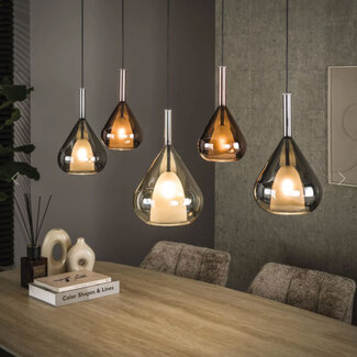 HELDR! Hanglamp Donna 5L - Multicolor