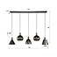 HELDR! Hanglamp Adani 5L - Bruin/Brons
