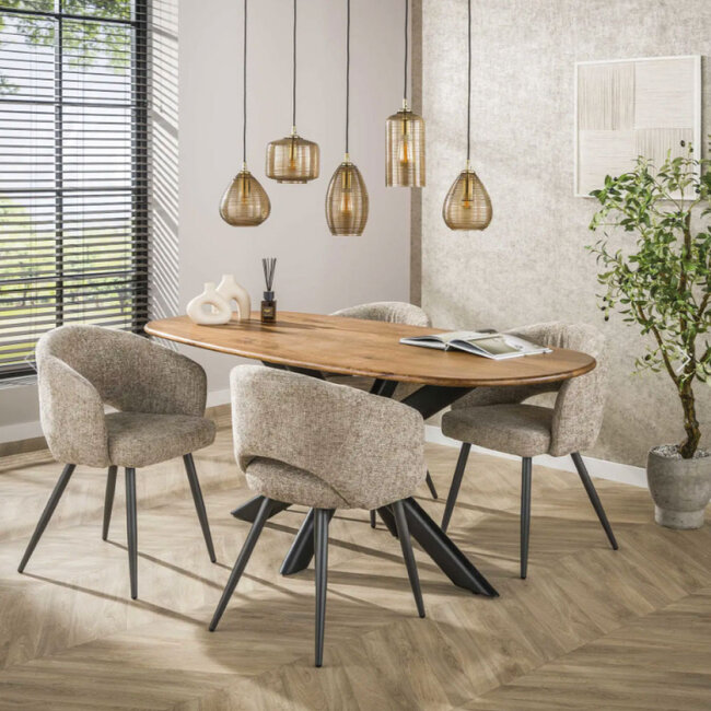 HELDR! Hanglamp Orua 5L - Lichtbruin