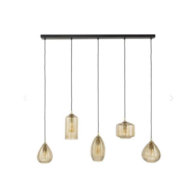 HELDR! Hanglamp Orua 5L - Lichtbruin