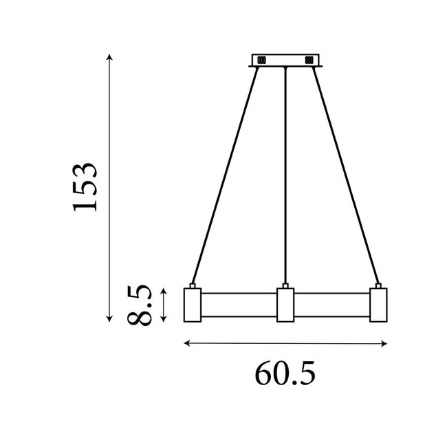 Searchlight Hanglamp Moonbeam 1L - Zwart/Marmer