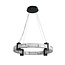 Searchlight Hanglamp Moonbeam 1L - Zwart/Marmer
