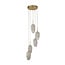 Searchlight Hanglamp Rocky 5L Rond - Goud/Rookglas