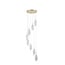 Searchlight Hanglamp Rocky 8L Rond - Goud/Rookglas