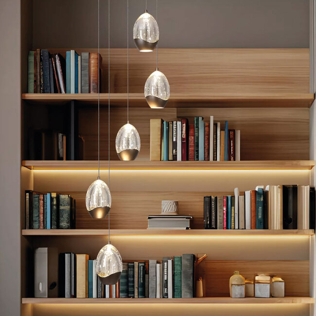 Searchlight Hanglamp Seeds 5L Rond - Latte/Champagne