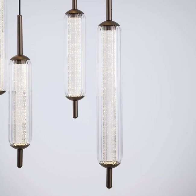 Searchlight Hanglamp Cattail 11L - Latte/Helder