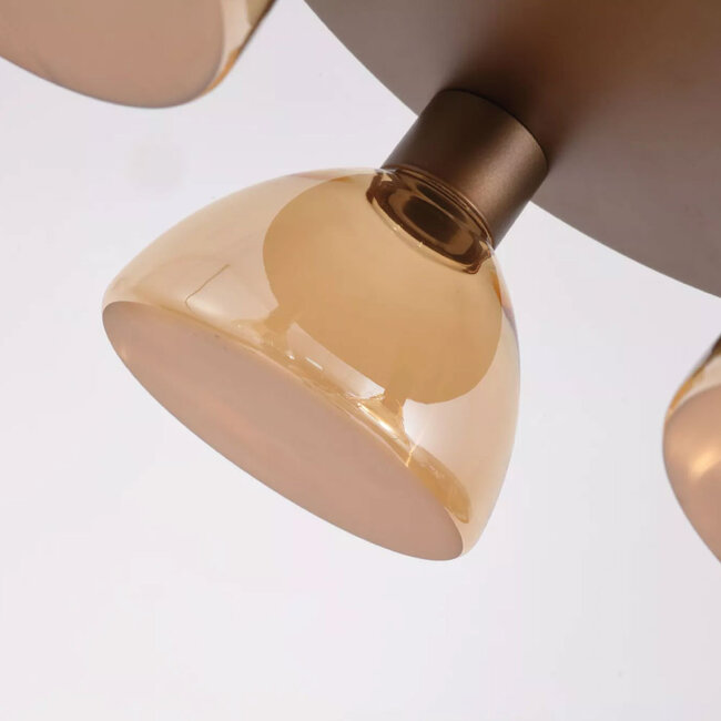 Searchlight Plafondlamp Cannes 3L - Latte/Amber