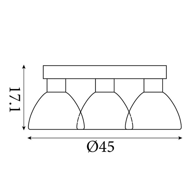 Searchlight Plafondlamp Cannes 3L - Latte/Amber