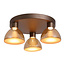Searchlight Plafondlamp Cannes 3L - Latte/Amber