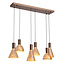 Searchlight Hanglamp Cannes 6L - Latte/Amber