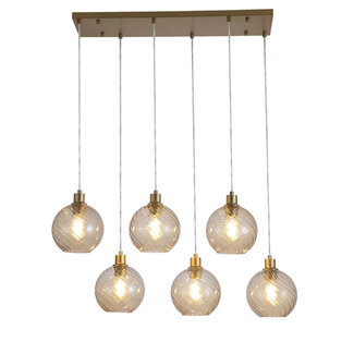 Searchlight Hanglamp Radiance 6L - Goud/Champagne