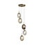 Searchlight Hanglamp Whirl 5L Rond - Goud/Multicolor
