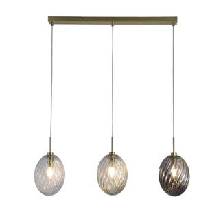 Searchlight Hanglamp Whirl 3L - Goud/Multicolor