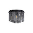Searchlight Plafondlamp Swizzle - Zwart/Rookglas